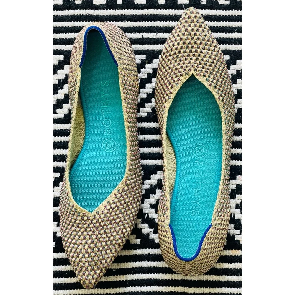 Rothy’s The Point Multi Metallic Flats
